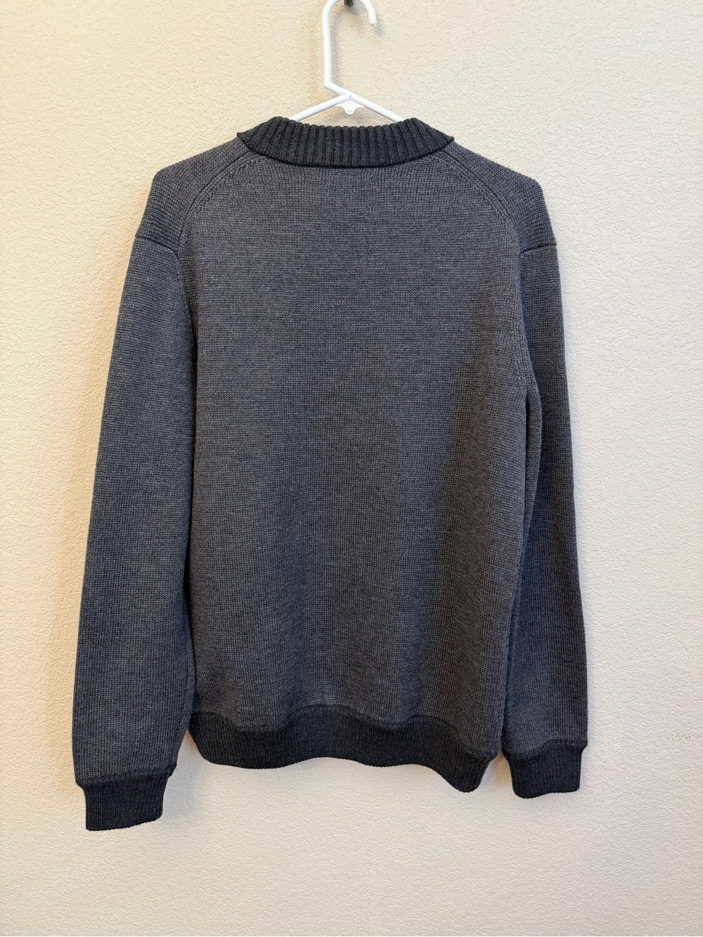 Vince Men's Charcoal Gray Zip-Front Cardigan Sweater Sz M All wool double zip - Picture 10 of 13